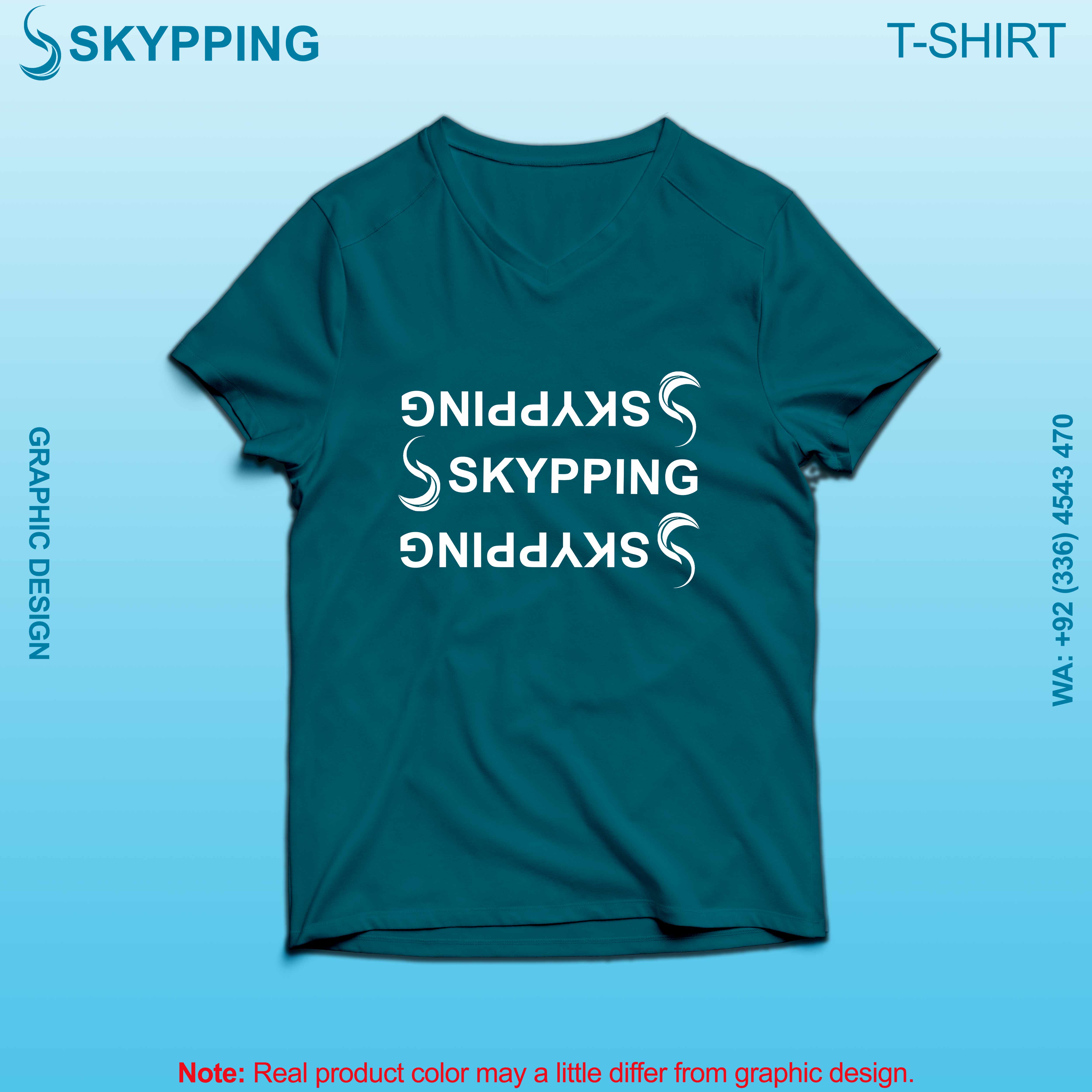 V-Neck Short set-in style sleeve long length t-shirt with shoulder panel for men